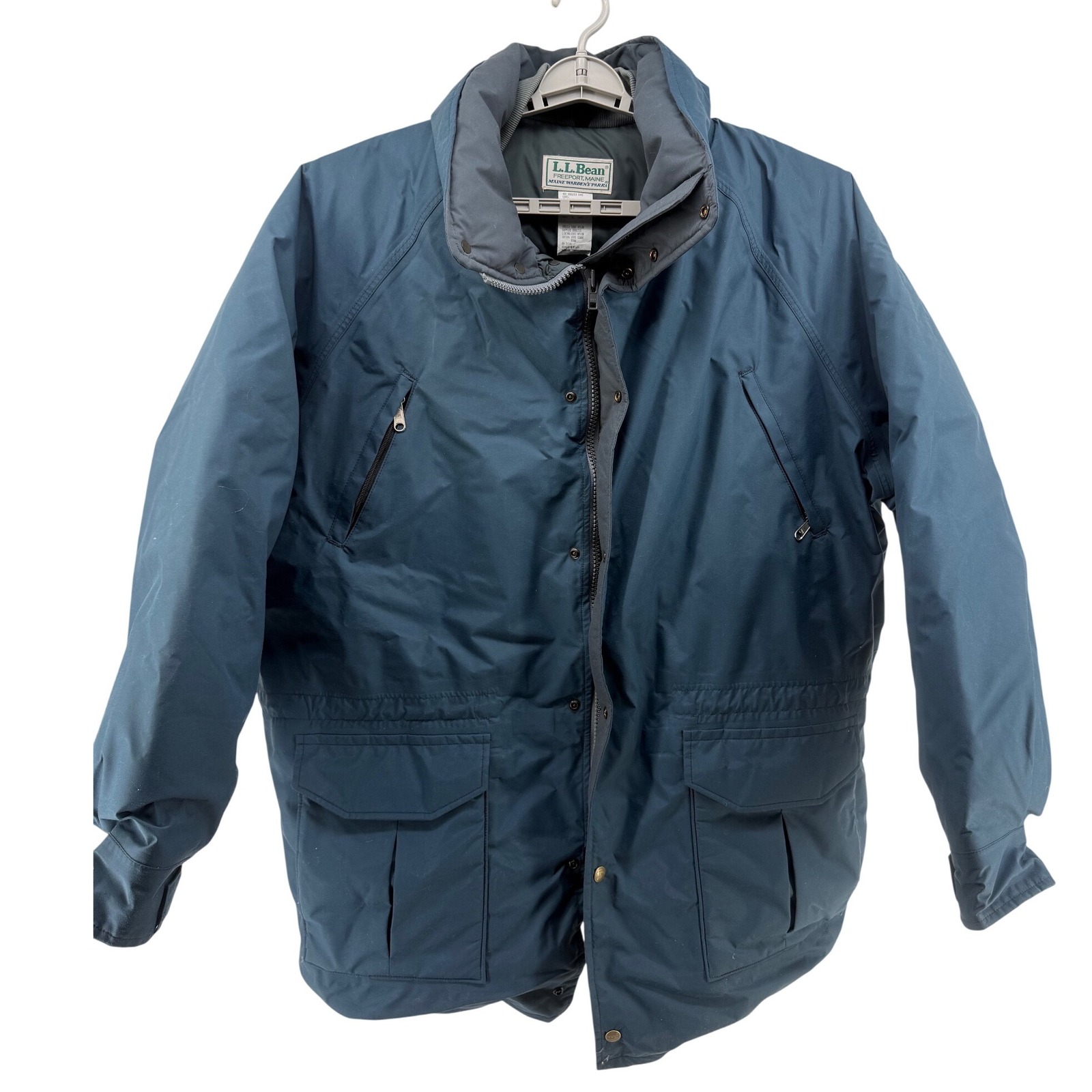 Vintage L.L. Bean Parka Gore-Tex Mens Xl Tall Blue Down Insulated Jacket No Hood